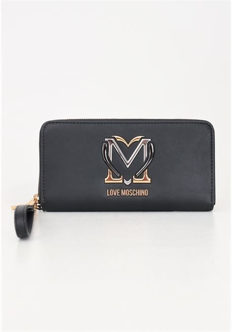 Portafogli nero da donna con logo LOVE MOSCHINO | JC5721PP0LKN0000